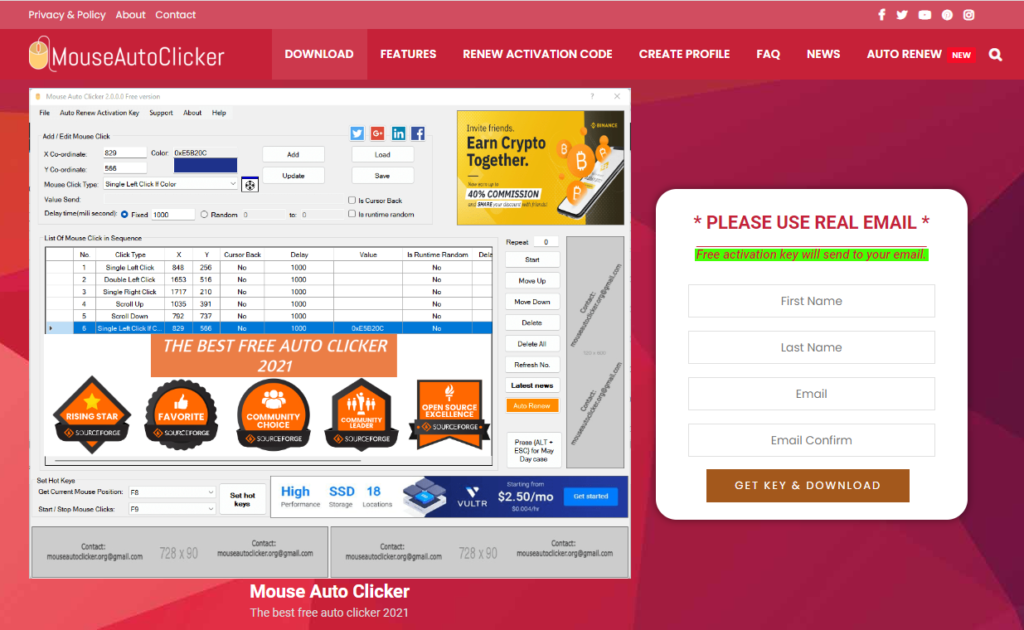 Download Mouse Auto Clicker tool on PC